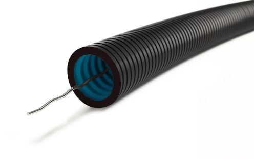 Empty conduit with pull wire black