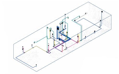 Electro prefabricated system illustration